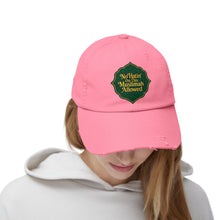 Load image into Gallery viewer, Unisex Distressed Cap with &#39;No&#39;Hatin&#39; On This Muslimah Allowed&#39; Design, Trendy Hat for Everyday Wear, Gift for Muslim Women, Casual [...]
