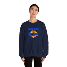 Load image into Gallery viewer, Proud Uncle of An Autistic Super Child Crewneck Sweatshirt, Unisex Sweatshirt, Autistic Awareness Gift, Family Appreciation Tee, Fall Fashion
