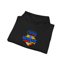 Load image into Gallery viewer, Proud PARENT Autistic Super Child Hoodie | Unisex Heavy Blend Sweatshirt for Support and Awareness, Gift for Autism Advocacy, Comfortable and [...]

