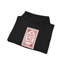 Load image into Gallery viewer, MGT No Hatin&#39; Unisex Hooded Sweatshirt - Vegan Gift, Cozy Hoodie, Casual Wear, Trendy Streetwear, Gift for Friends

