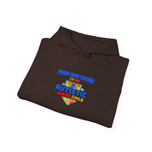 Load image into Gallery viewer, Proud Swim Teacher of Autistic Super Child Sweatshirt, Cozy Gift for Educators, Unisex Hoodie, School Spirit Apparel, Perfect for Teacher Appreciation

