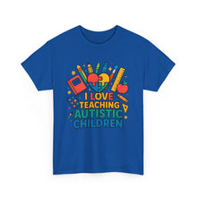 Load image into Gallery viewer, Teaching Autistic Children Tee Shirt, Autism Awareness Gift, Unisex Cotton Tee, Teacher Appreciation Gift, Classroom Shirt
