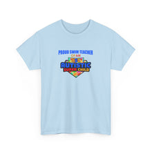 Load image into Gallery viewer, Proud Swim Teacher of An Autistic Super Child Tee | Unisex Heavy Cotton Tee, Autism Awareness Shirt, Gift for Swim Instructors, Family Reunion Gear, Comfortable [...]
