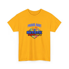 Load image into Gallery viewer, Proud Aunt of Autistic Super Child Unisex Heavy Cotton Tee, Autism Awareness Gift, Family Pride Shirt, Supportive Graphic Tee, Thoughtful Present for Aunts
