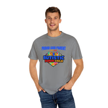 Load image into Gallery viewer, Proud God Parent Autistic Super Child  T-shirt, Unisex Graphic Tee, Gift for Special Needs Supporters, Inspirational Shirt for Parents, Family of [...]
