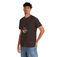 Load image into Gallery viewer, Autism Dad Unisex Heavy Cotton Tee | Supportive Gift for Fathers | Family, Awareness, Love, Encouragement, Puzzle Pieces
