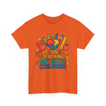 Load image into Gallery viewer, Teaching Autistic Children Tee Shirt, Autism Awareness Gift, Unisex Cotton Tee, Teacher Appreciation Gift, Classroom Shirt

