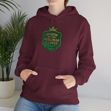 Load image into Gallery viewer, Crown No Hatin’ On This Muslimah Allowed  Hoodie - Cozy Religious Sweatshirt, Faith-Based Gift, Unisex Pullover, Perfect for Ramadan, Eid, Daily Wear
