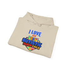 Load image into Gallery viewer, I Love an Autistic Super Child Hoodie - Unisex Heavy Blend Sweatshirt, Autism Awareness Gift, Cozy Sweatshirt, Family Support Apparel, [...]
