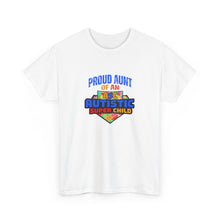 Load image into Gallery viewer, Proud Aunt of Autistic Super Child Unisex Heavy Cotton Tee, Autism Awareness Gift, Family Pride Shirt, Supportive Graphic Tee, Thoughtful Present for Aunts
