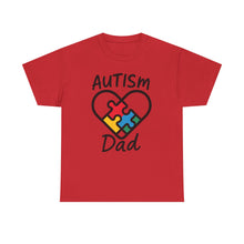 Load image into Gallery viewer, Autism Dad Unisex Heavy Cotton Tee | Supportive Gift for Fathers | Family, Awareness, Love, Encouragement, Puzzle Pieces
