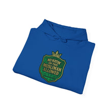 Load image into Gallery viewer, Crown No Hatin’ On This Muslimah Allowed  Hoodie - Cozy Religious Sweatshirt, Faith-Based Gift, Unisex Pullover, Perfect for Ramadan, Eid, Daily Wear
