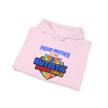 Load image into Gallery viewer, Proud Brother of an Autistic Super Child  Sweatshirt, Unisex Hoodie, Autism Awareness Gift, Sibling Sweatshirt, Everyday Wear
