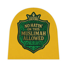 Load image into Gallery viewer, Crown No Hatin’ On This Muslimah Allowed Baby Beanie, Cute Baby Hat, AOP Beanie for Girls, Islamic Gifts, Newborn Beanie, Baby Shower Gift
