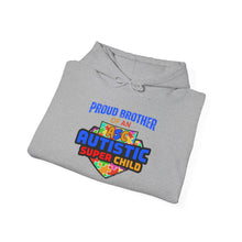 Load image into Gallery viewer, Proud Brother of an Autistic Super Child  Sweatshirt, Unisex Hoodie, Autism Awareness Gift, Sibling Sweatshirt, Everyday Wear
