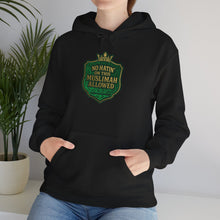 Load image into Gallery viewer, Crown No Hatin’ On This Muslimah Allowed  Hoodie - Cozy Religious Sweatshirt, Faith-Based Gift, Unisex Pullover, Perfect for Ramadan, Eid, Daily Wear
