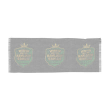 Load image into Gallery viewer, Crown No Hatin’ On This Muslimah Allowed  Light Scarf with Empowering Text, Fashionable Headscarf, Year-Round Accessory, Thoughtful Gift for Her
