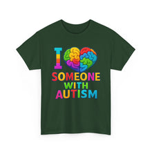 Load image into Gallery viewer, I Love Someone with Autism Tee, Awareness Shirt, Gift for Autism Support, Unisex Cotton T-Shirt, Colorful Heart Design, Inclusive Fashion
