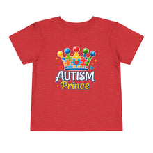 Load image into Gallery viewer, Toddler Autism Prince Tee - Cute Short Sleeve Shirt for Kids, Perfect for Birthdays, Celebrations, and Autism Awareness Events
