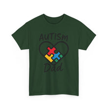 Load image into Gallery viewer, Autism Dad Unisex Heavy Cotton Tee | Supportive Gift for Fathers | Family, Awareness, Love, Encouragement, Puzzle Pieces
