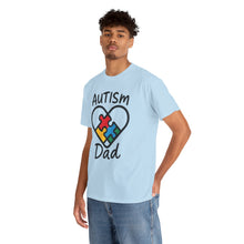 Load image into Gallery viewer, Autism Dad Unisex Heavy Cotton Tee | Supportive Gift for Fathers | Family, Awareness, Love, Encouragement, Puzzle Pieces
