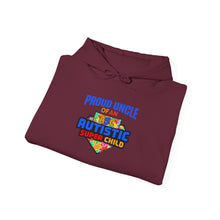 Load image into Gallery viewer, Proud Uncle Autistic Support Hoodie, Unisex Sweatshirt, Autism Awareness Gift, Family Celebration Apparel, Supportive Hoodie
