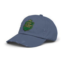 Load image into Gallery viewer, Crown Unisex Distressed Cap with &#39;No&#39;Hatin&#39; On This Muslimah Allowed&#39; Design, Trendy Hat for Everyday Wear, Gift for Muslim Women, Casual [...]
