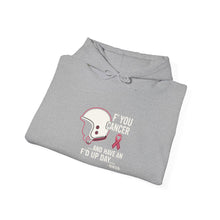 Load image into Gallery viewer, Biker FU  Cancer Awareness Hoodie | Motivational Sweatshirt for Tough Days | Gift for Cancer Fighters, Comfort Wear
