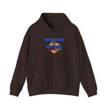 Load image into Gallery viewer, Proud God Parent of An Autistic Super Child Hoodie, Unisex Sweatshirt for Autism Awareness, Gift for Parents, Superhero Child Apparel, Supportive Parent Wear
