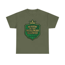 Load image into Gallery viewer, Crown Unisex Heavy Cotton Tee - &#39;No Hatin&#39; On This Muslimah Allowed&#39;, Islamic Pride Shirt, Modest Fashion Top, Gift for Muslim Friends, [...]

