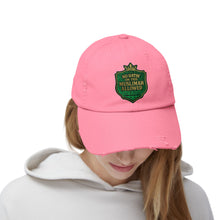 Load image into Gallery viewer, Crown Unisex Distressed Cap with &#39;No&#39;Hatin&#39; On This Muslimah Allowed&#39; Design, Trendy Hat for Everyday Wear, Gift for Muslim Women, Casual [...]
