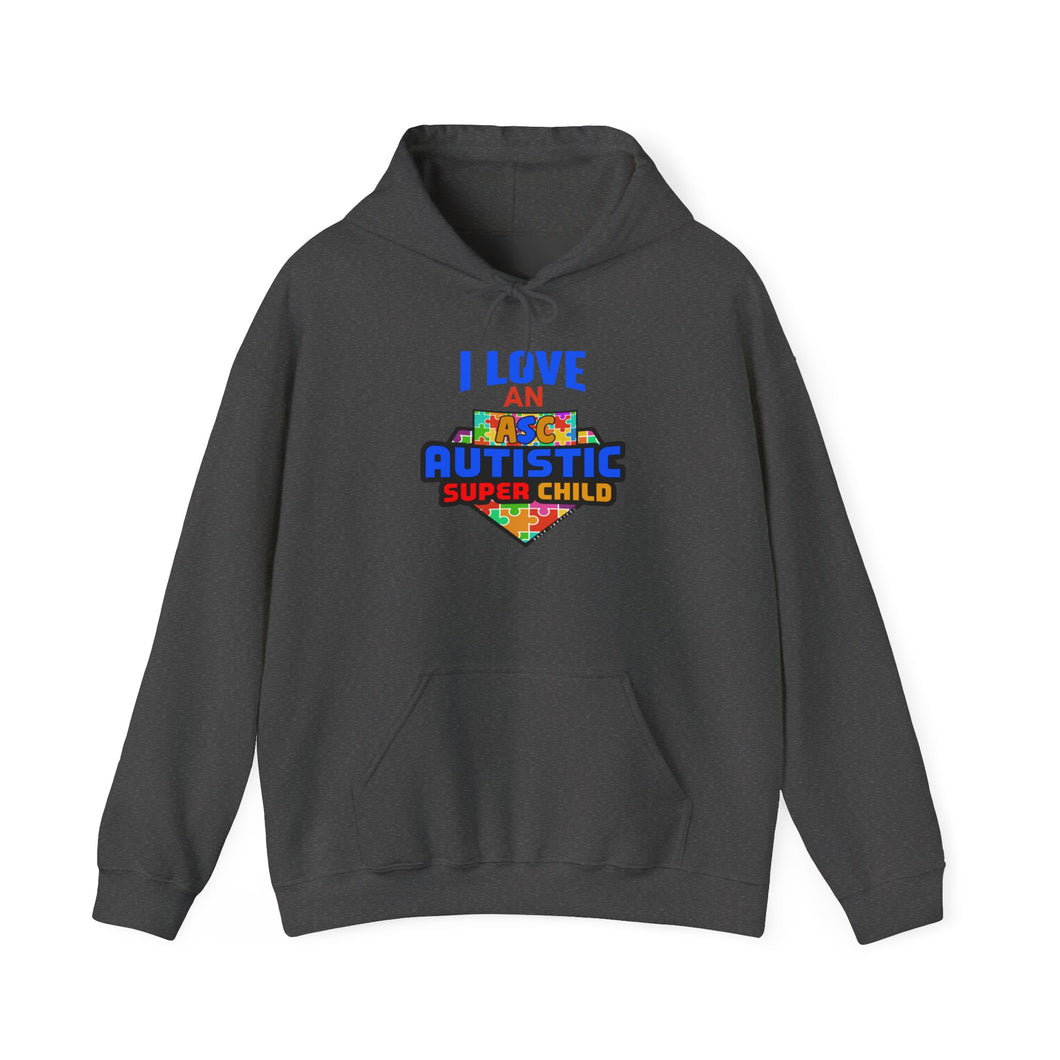 I Love an Autistic Super Child Hoodie - Unisex Heavy Blend Sweatshirt, Autism Awareness Gift, Cozy Sweatshirt, Family Support Apparel, [...]