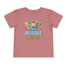 Load image into Gallery viewer, Toddler Autism Prince Tee - Cute Short Sleeve Shirt for Kids, Perfect for Birthdays, Celebrations, and Autism Awareness Events
