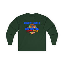 Load image into Gallery viewer, Proud Teacher Long Sleeve Tee, Unisex T-Shirt for Educators, Gift for Teachers, Autism Awareness, Teacher Appreciation, Comfortable [...]
