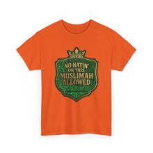 Load image into Gallery viewer, Crown Unisex Heavy Cotton Tee - &#39;No Hatin&#39; On This Muslimah Allowed&#39;, Islamic Pride Shirt, Modest Fashion Top, Gift for Muslim Friends, [...]
