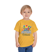 Load image into Gallery viewer, Toddler Autism Prince Tee - Cute Short Sleeve Shirt for Kids, Perfect for Birthdays, Celebrations, and Autism Awareness Events
