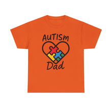 Load image into Gallery viewer, Autism Dad Unisex Heavy Cotton Tee | Supportive Gift for Fathers | Family, Awareness, Love, Encouragement, Puzzle Pieces

