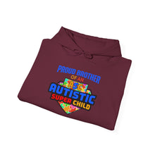 Load image into Gallery viewer, Proud Brother of an Autistic Super Child  Sweatshirt, Unisex Hoodie, Autism Awareness Gift, Sibling Sweatshirt, Everyday Wear

