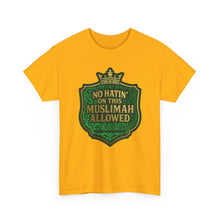 Load image into Gallery viewer, Crown Unisex Heavy Cotton Tee - &#39;No Hatin&#39; On This Muslimah Allowed&#39;, Islamic Pride Shirt, Modest Fashion Top, Gift for Muslim Friends, [...]
