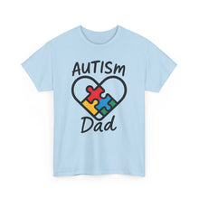 Load image into Gallery viewer, Autism Dad Unisex Heavy Cotton Tee | Supportive Gift for Fathers | Family, Awareness, Love, Encouragement, Puzzle Pieces
