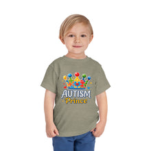 Load image into Gallery viewer, Toddler Autism Prince Tee - Cute Short Sleeve Shirt for Kids, Perfect for Birthdays, Celebrations, and Autism Awareness Events
