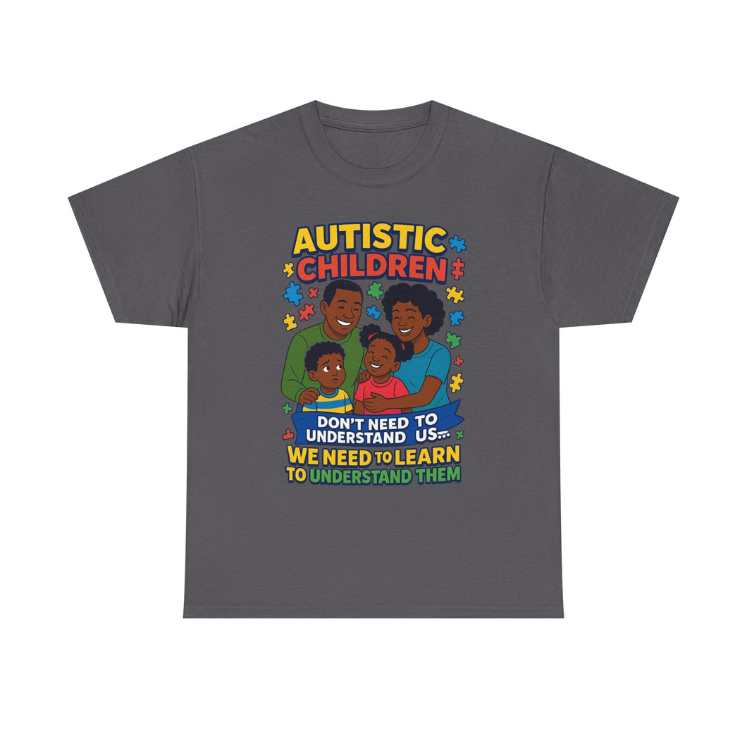 Autistic Children Awareness Tee, Unisex Cotton T-Shirt for Advocacy, Gift for Autism Awareness Month, Supportive Family Shirt, [...]