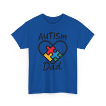Load image into Gallery viewer, Autism Dad Unisex Heavy Cotton Tee | Supportive Gift for Fathers | Family, Awareness, Love, Encouragement, Puzzle Pieces
