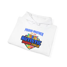 Load image into Gallery viewer, Proud Brother of an Autistic Super Child  Sweatshirt, Unisex Hoodie, Autism Awareness Gift, Sibling Sweatshirt, Everyday Wear
