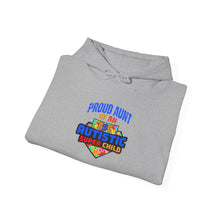 Load image into Gallery viewer, Proud Aunt of an Autistic Super Child Hoodie for Autism Awareness, Gift for Proud Aunts, Cozy Pullover, Child&#39;s Support Sweatshirt, Unique Autism Merchandise

