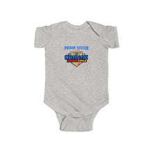 Load image into Gallery viewer, Proud Sister Infant Bodysuit - Cute, Comfortable Baby Tee, Gift for New Parents, Autism Awareness, Baby Shower Gift, Family [...]
