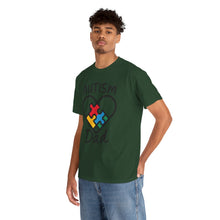 Load image into Gallery viewer, Autism Dad Unisex Heavy Cotton Tee | Supportive Gift for Fathers | Family, Awareness, Love, Encouragement, Puzzle Pieces
