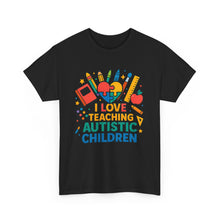 Load image into Gallery viewer, Teaching Autistic Children Tee Shirt, Autism Awareness Gift, Unisex Cotton Tee, Teacher Appreciation Gift, Classroom Shirt
