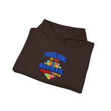Load image into Gallery viewer, Proud Aunt of an Autistic Super Child Hoodie for Autism Awareness, Gift for Proud Aunts, Cozy Pullover, Child&#39;s Support Sweatshirt, Unique Autism Merchandise
