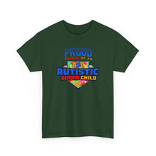 Load image into Gallery viewer, Proud Parent of an Autistic Super Child Tee, Autism Awareness Apparel, Unisex T-Shirt, Gift for Parents, Supportive Parent Shirt, [...]
